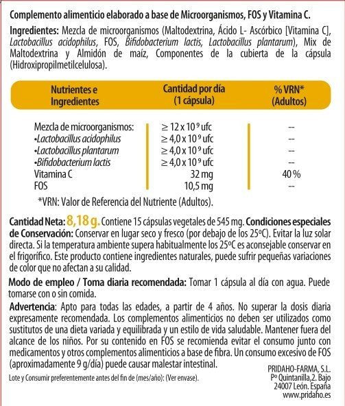H4U Probiótico 15 cápsulas vegetales-2