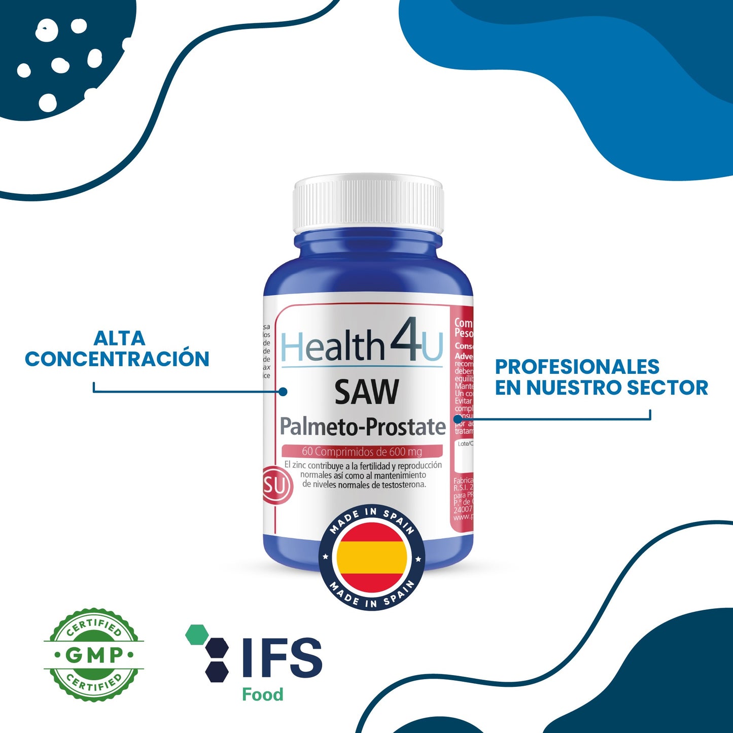 H4U Saw Palmeto-Prostate 60 comprimidos -4