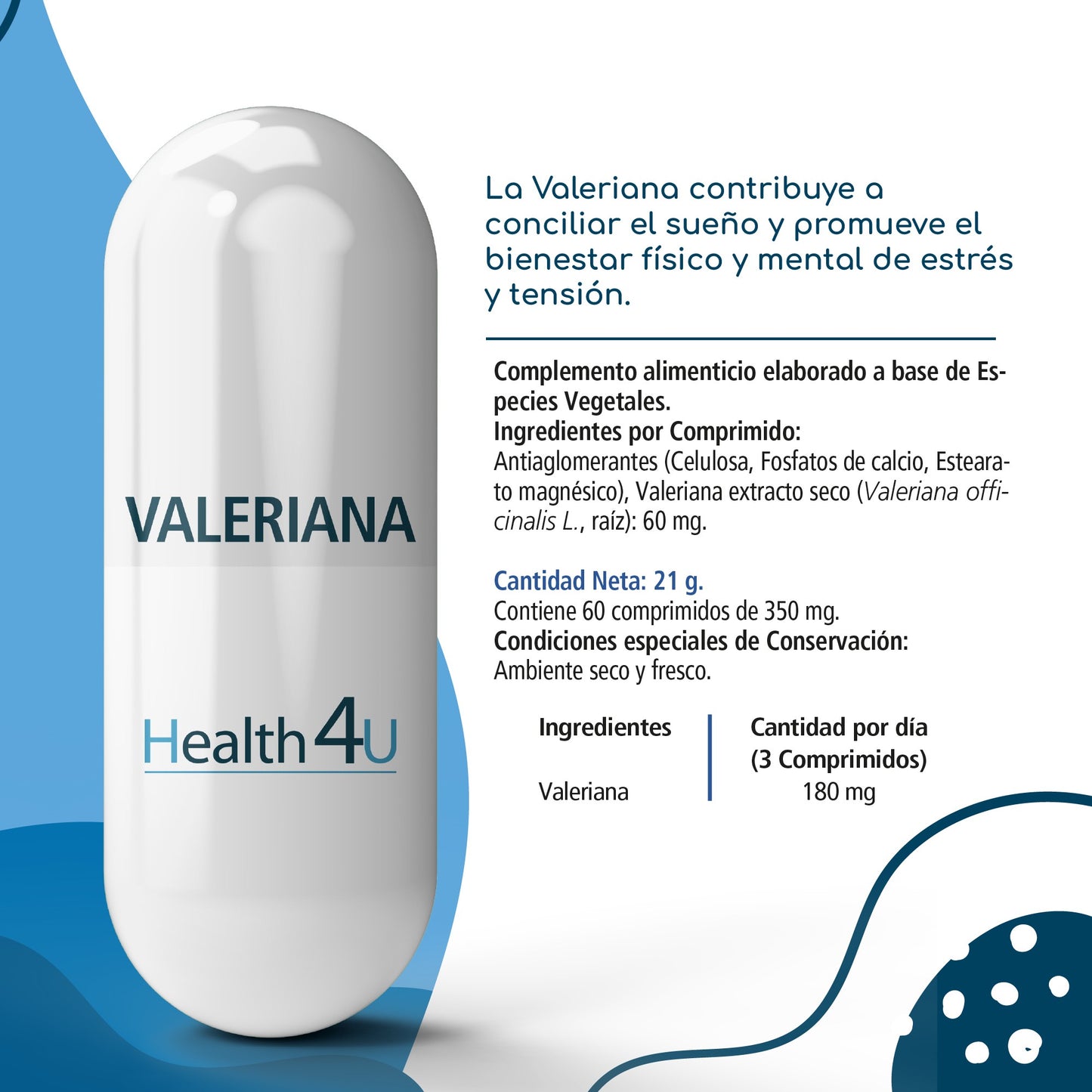 H4U Valeriana 60 comprimidos-3
