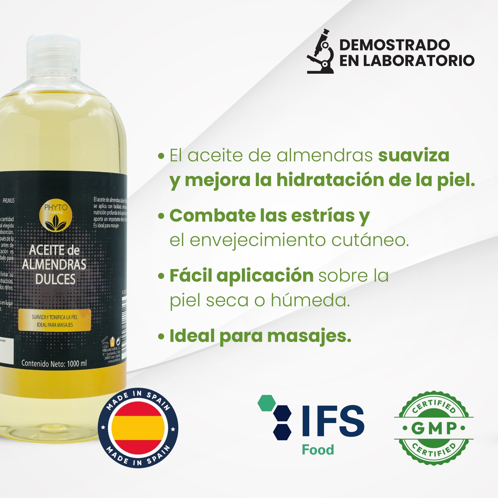 PHYTOFARMA Aceite de Almendras dulces 1000 ml-4