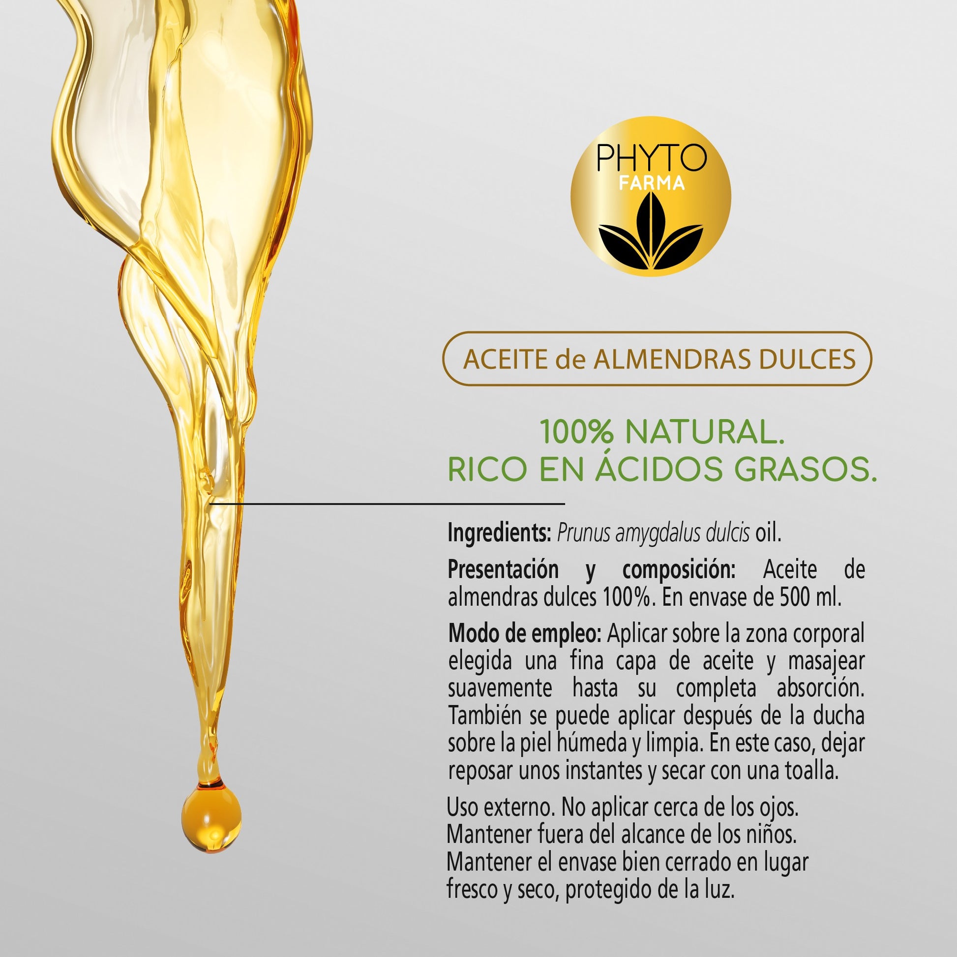 PHYTOFARMA Aceite de Almendras dulces 500 ml FR-2