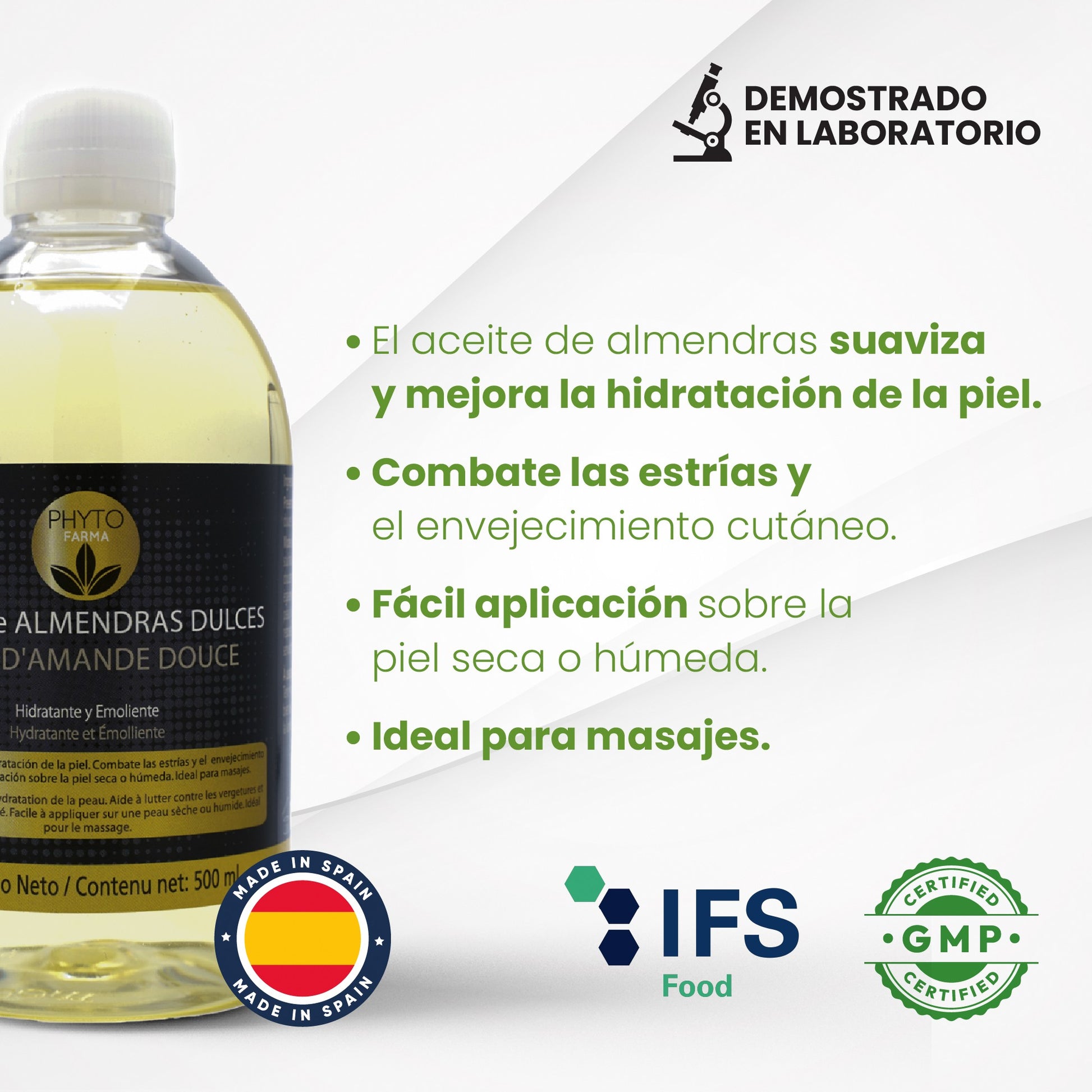 PHYTOFARMA Aceite de Almendras dulces 500 ml FR-4