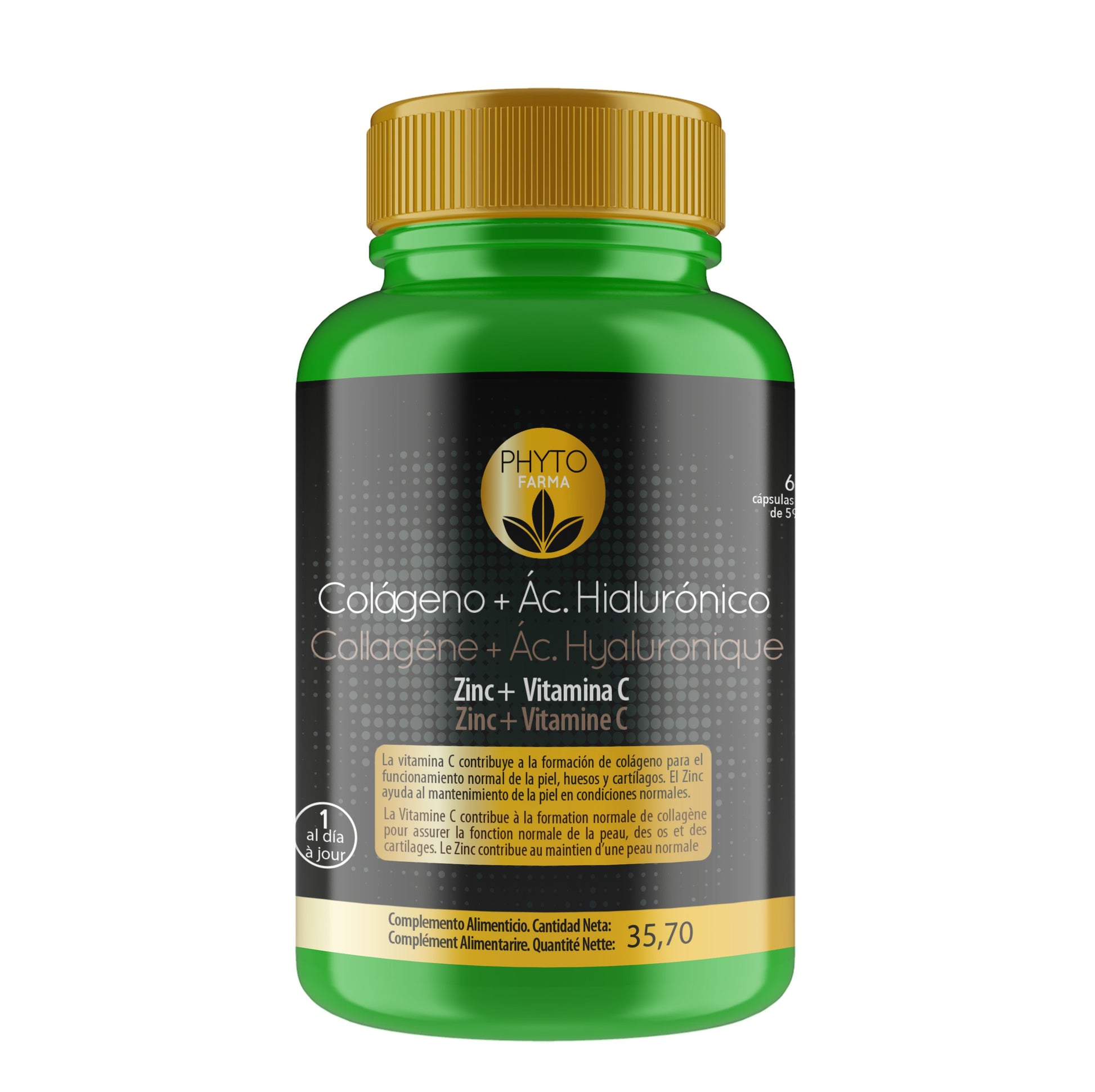PHYTOFARMA Colágeno + ácido hialurónico 60 cápsulas-1