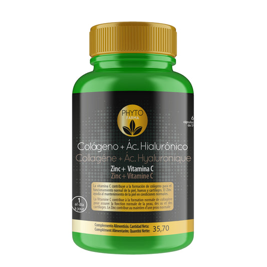 PHYTOFARMA Colágeno + ácido hialurónico 60 cápsulas-1