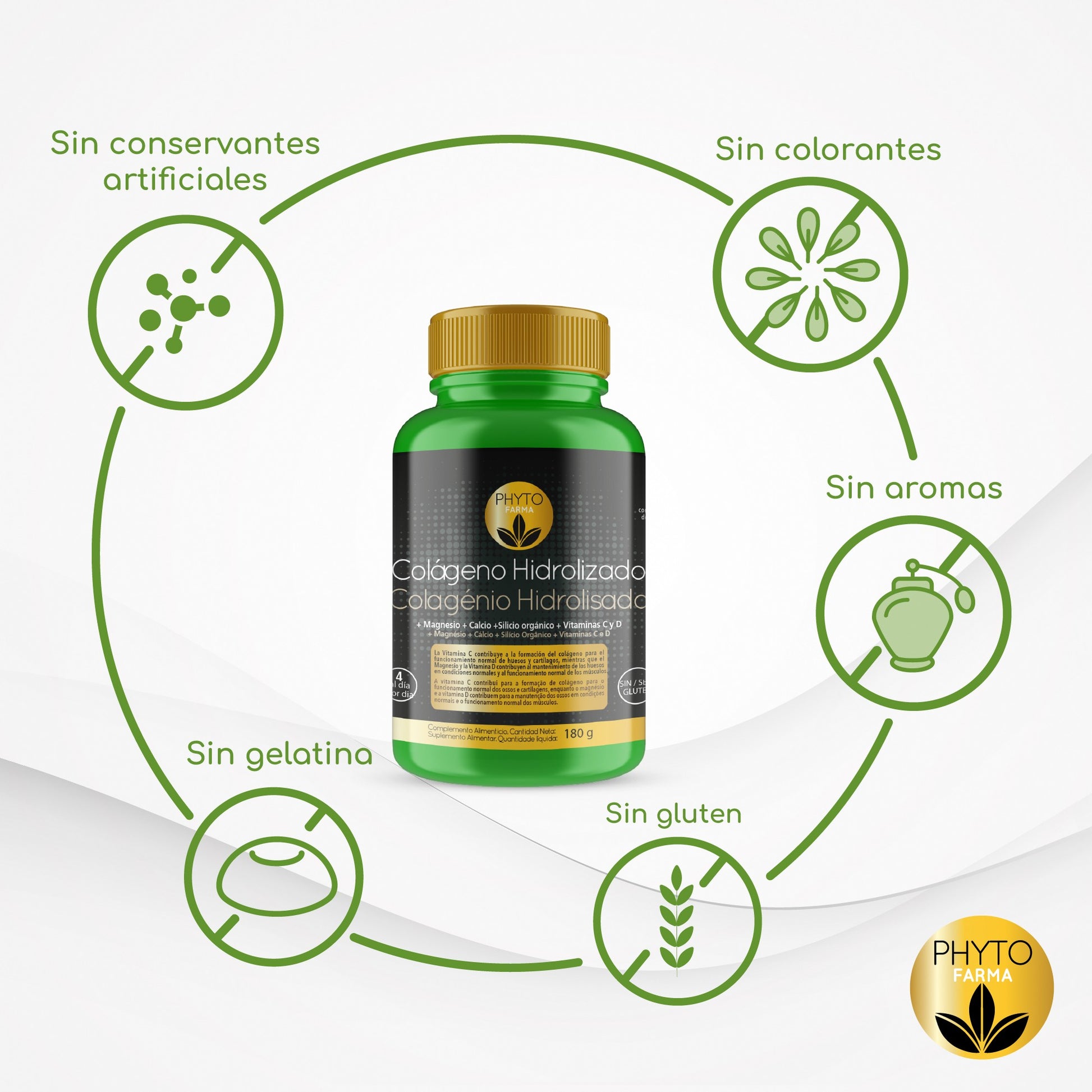 PHYTOFARMA Colágeno Hidrolizado 180 comprimidos-3