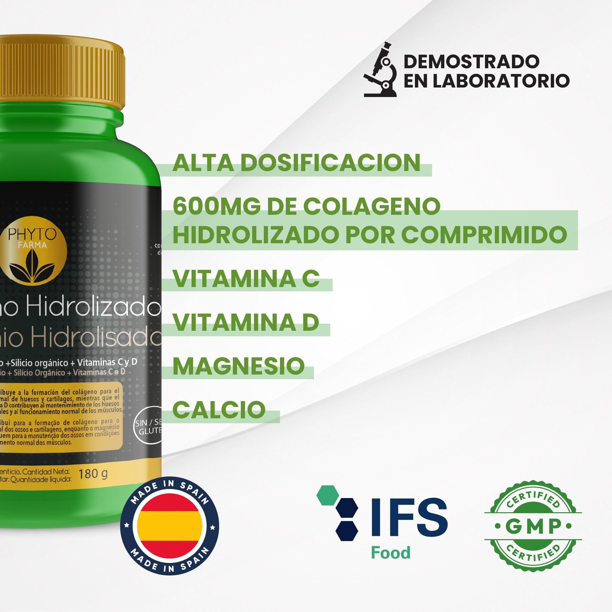 PHYTOFARMA Colágeno Hidrolizado 180 comprimidos-4