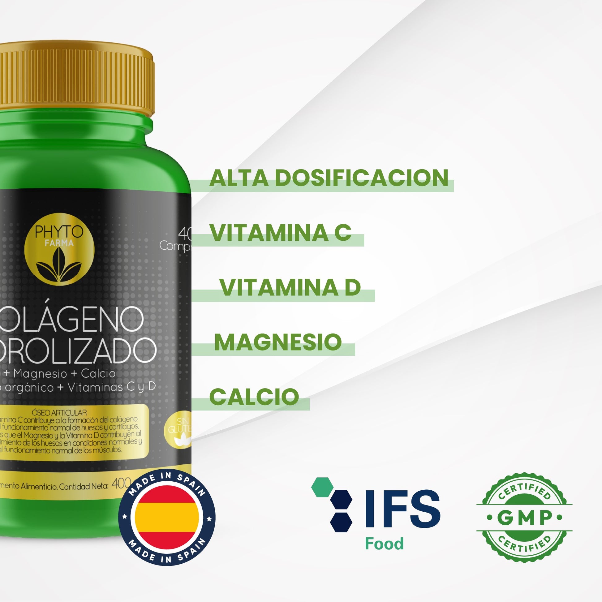 PHYTOFARMA Colágeno Hidrolizado 400 comprimidos-4