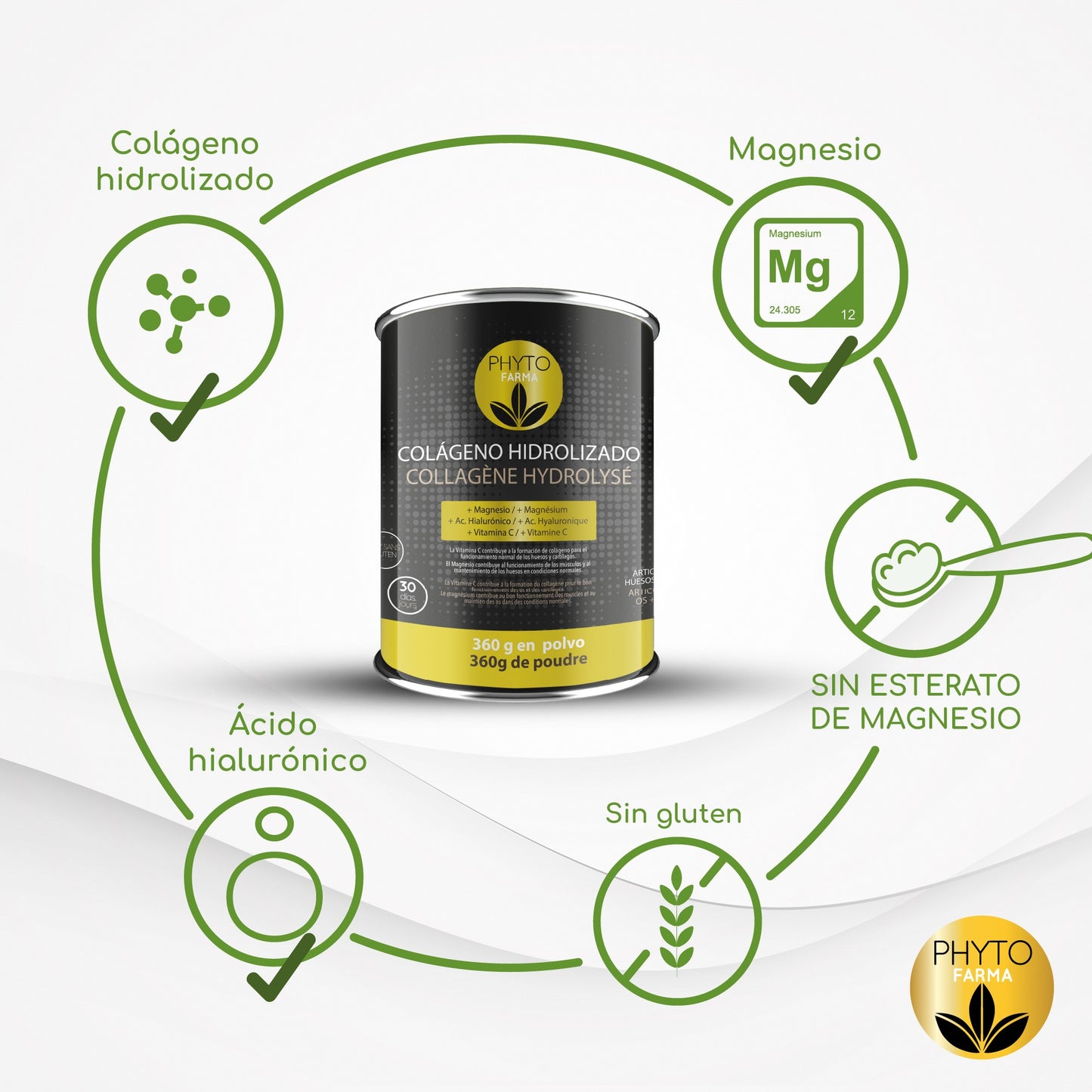 PHYTOFARMA Colágeno Hidrolizado en polvo 360 gr-3