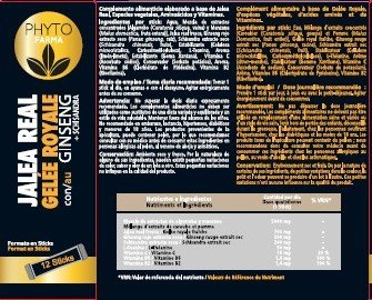 PHYTOFARMA Jalea real con ginseng + schisandra 12 sticks de 10ml FR-3