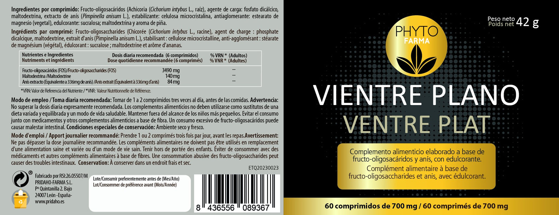 PHYTOFARMA Vientre Plano 60 comprimidos-2