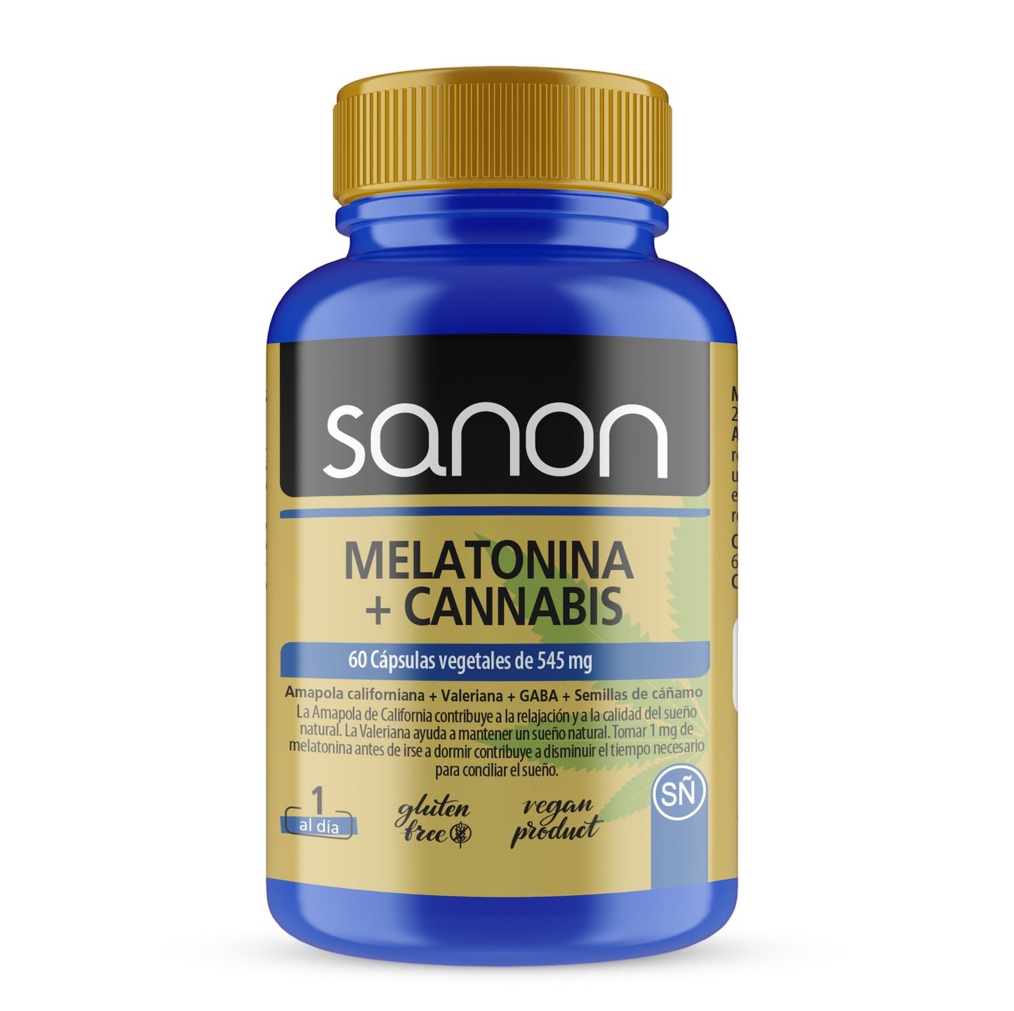 SANON Melatonina + Cannabis 60 cápsulas-1