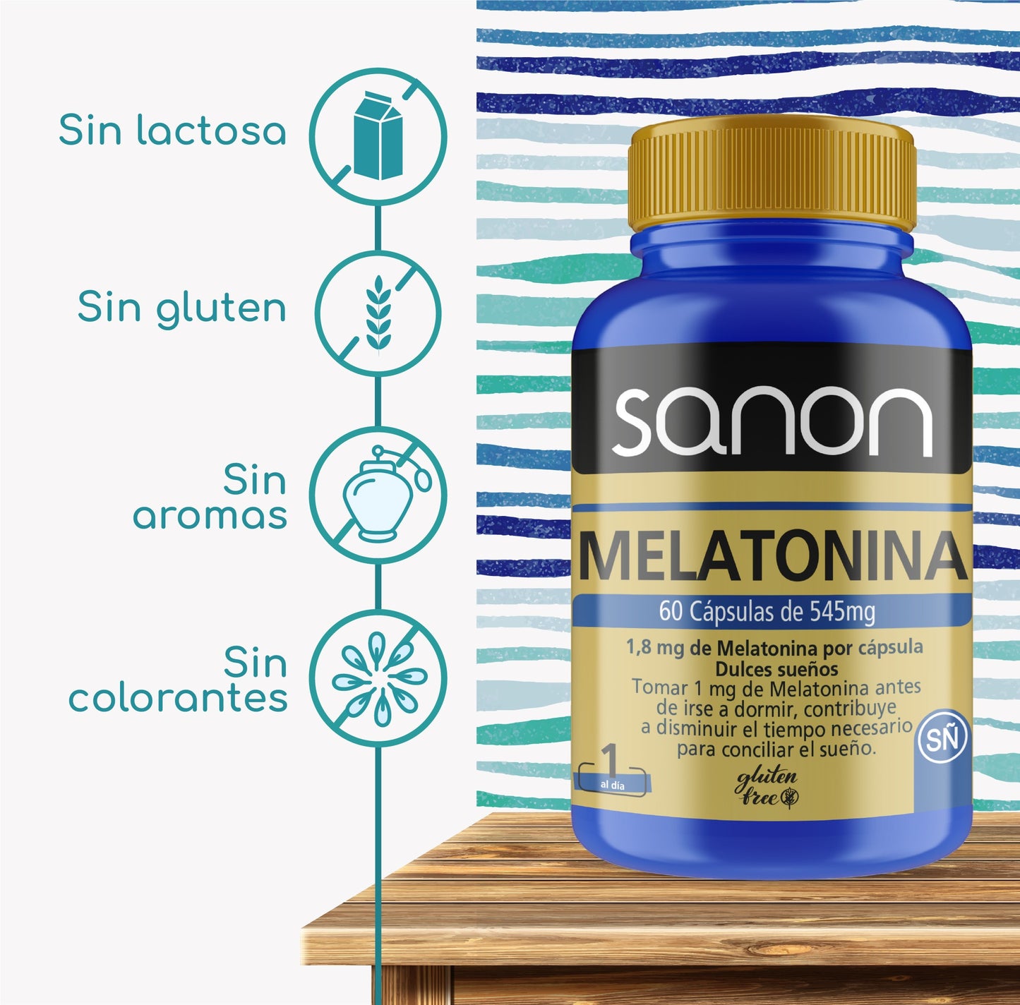 SANON Melatonina 60 cápsulas-2