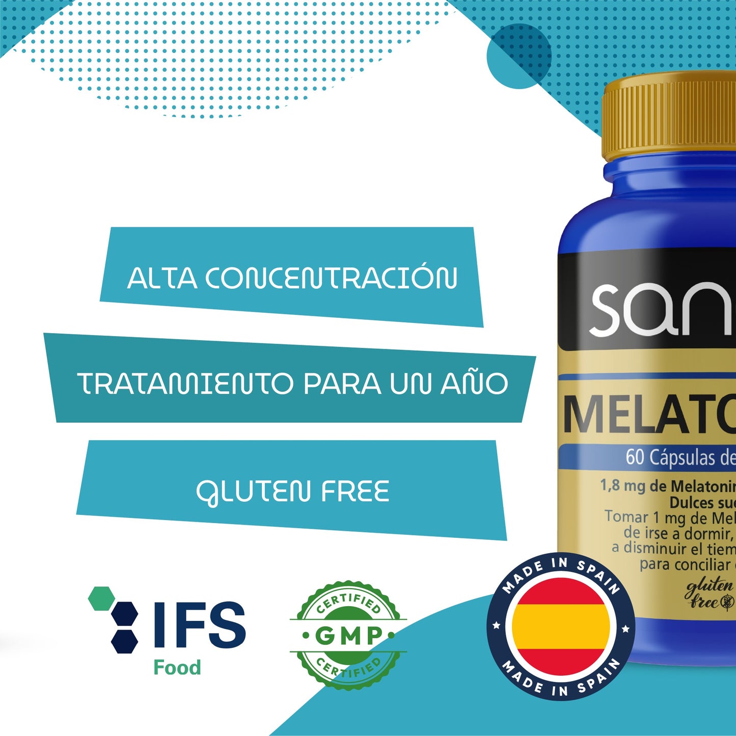 SANON Melatonina 60 cápsulas-4