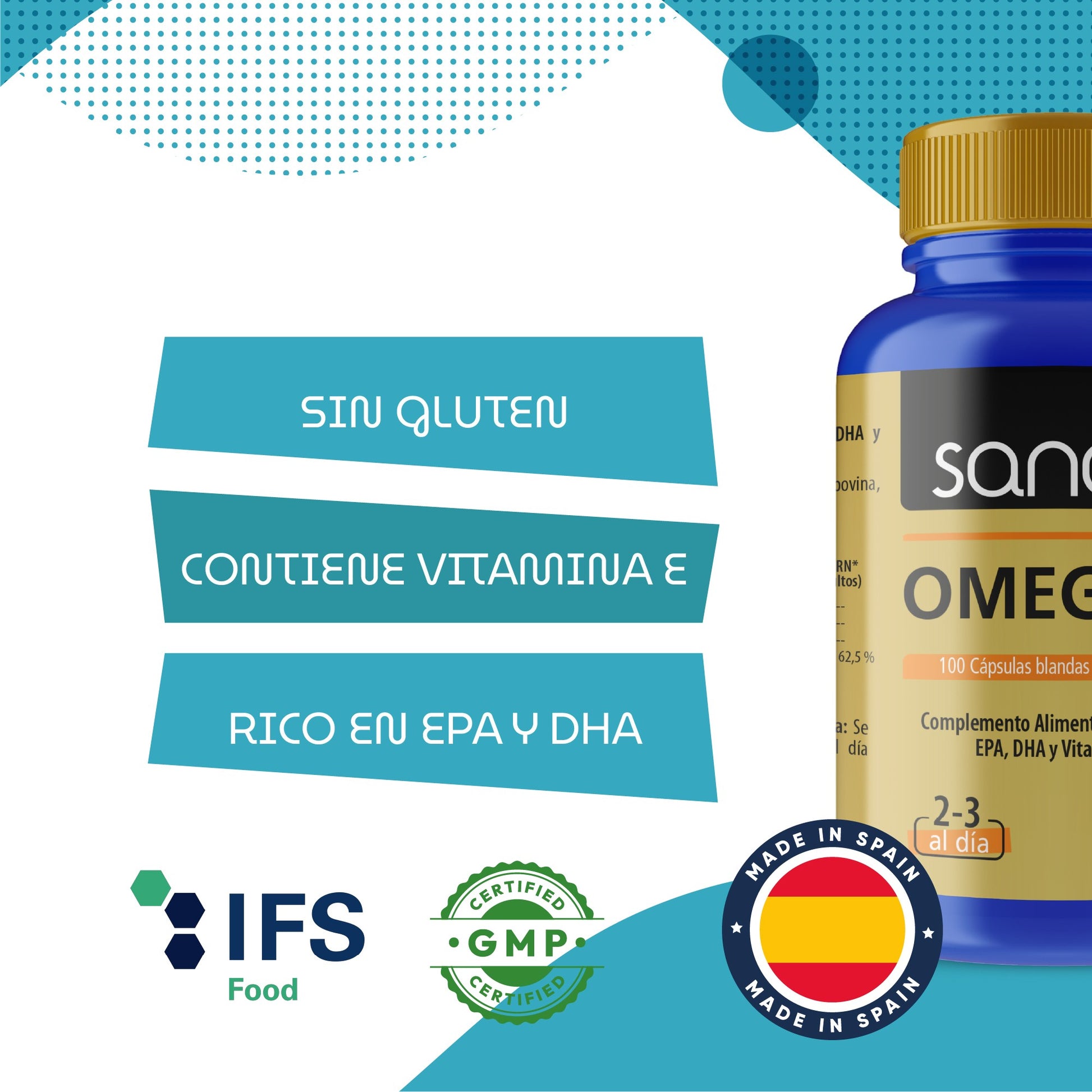 SANON Omega 3 100 cápsulas blandas-4