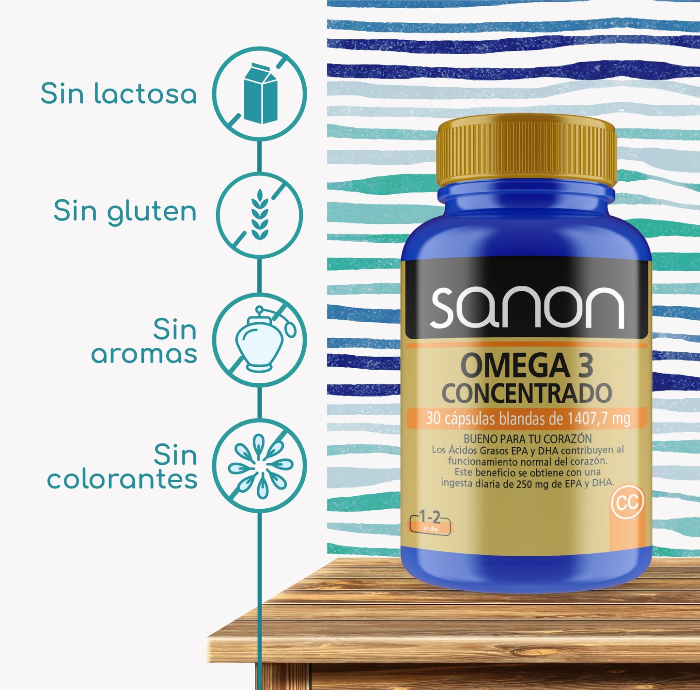 SANON Omega 3 Concentrado 30 cápsulas blandas-2