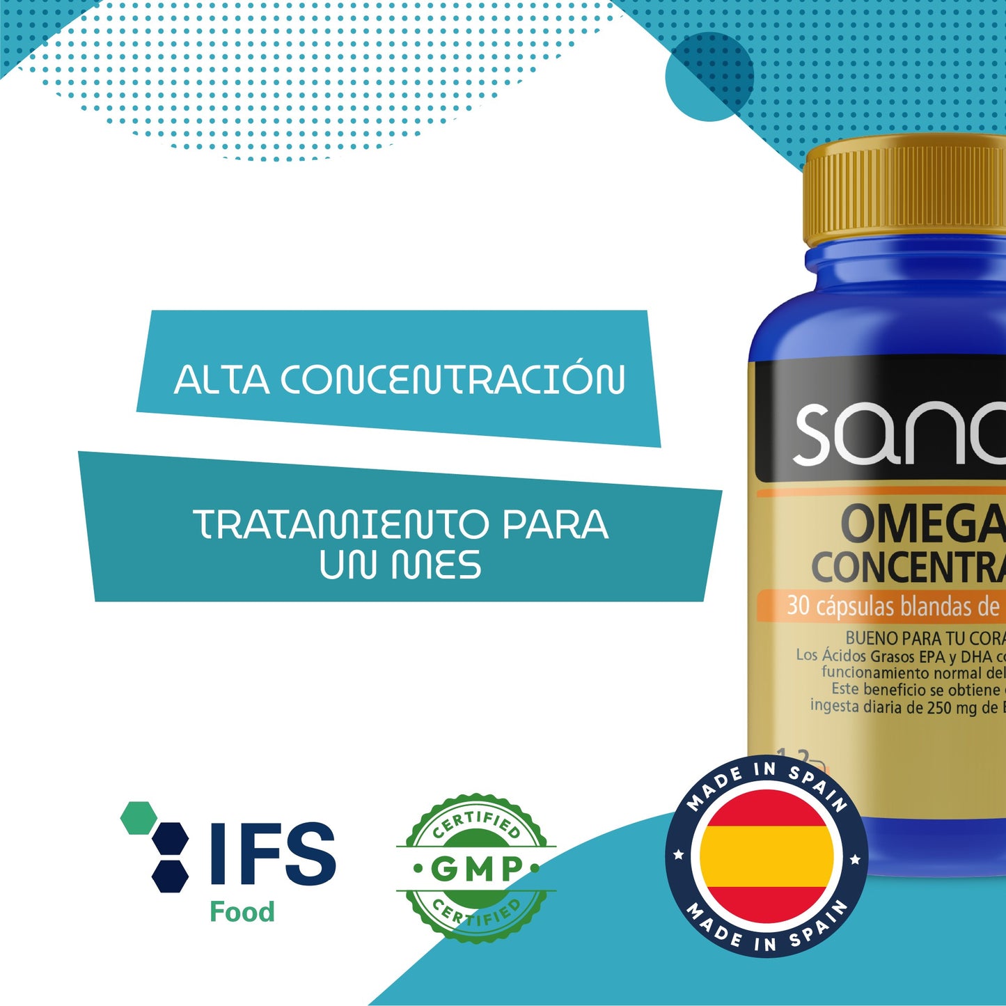 SANON Omega 3 Concentrado 30 cápsulas blandas-4