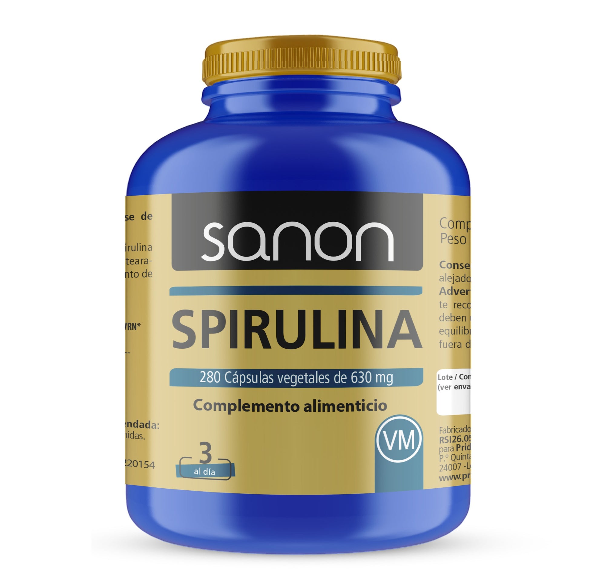 SANON Spirulina 280 cápsulas vegetales-1