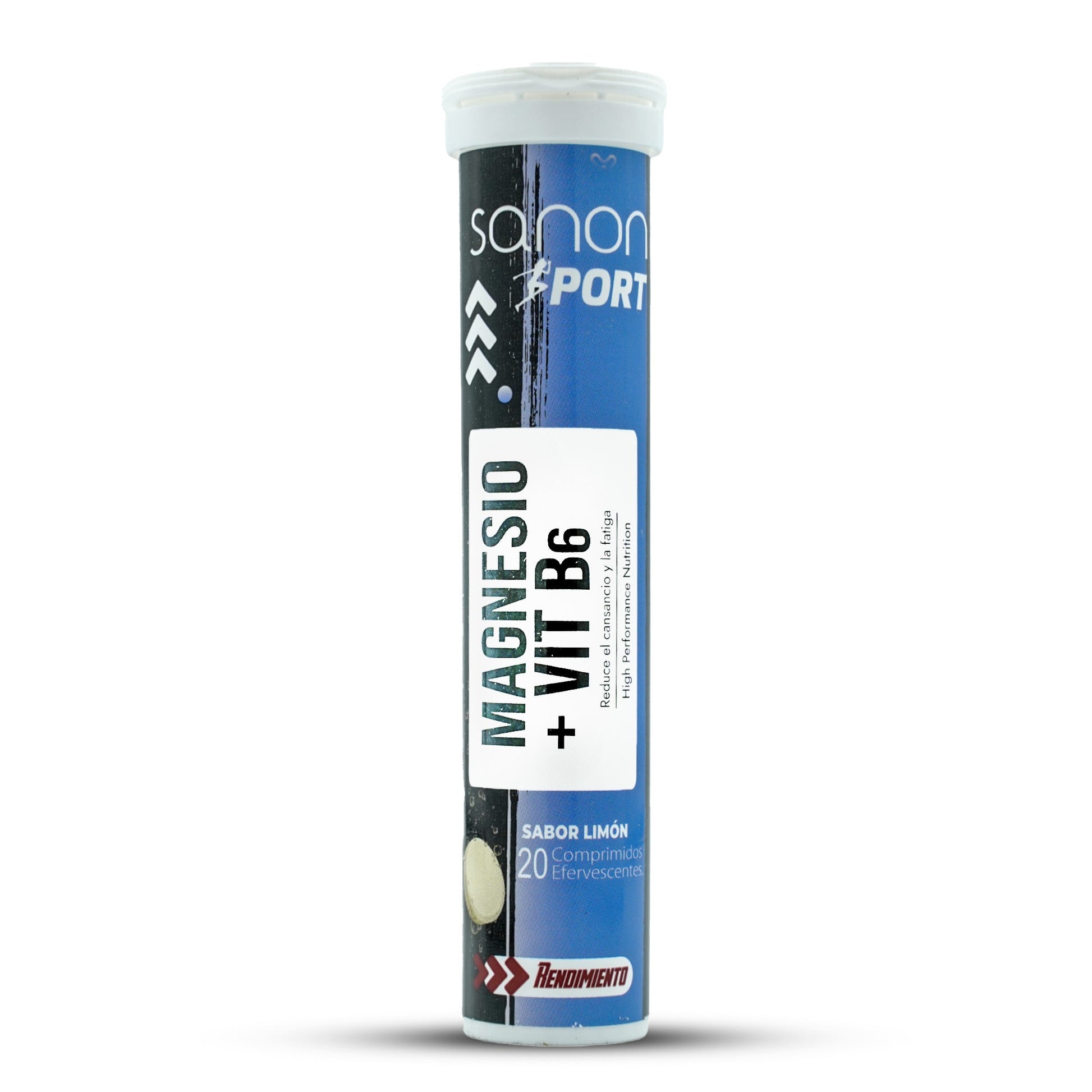SANON SPORT Magnesio + vitamina B6 20 comprimidos efervescentes sabor limón-1