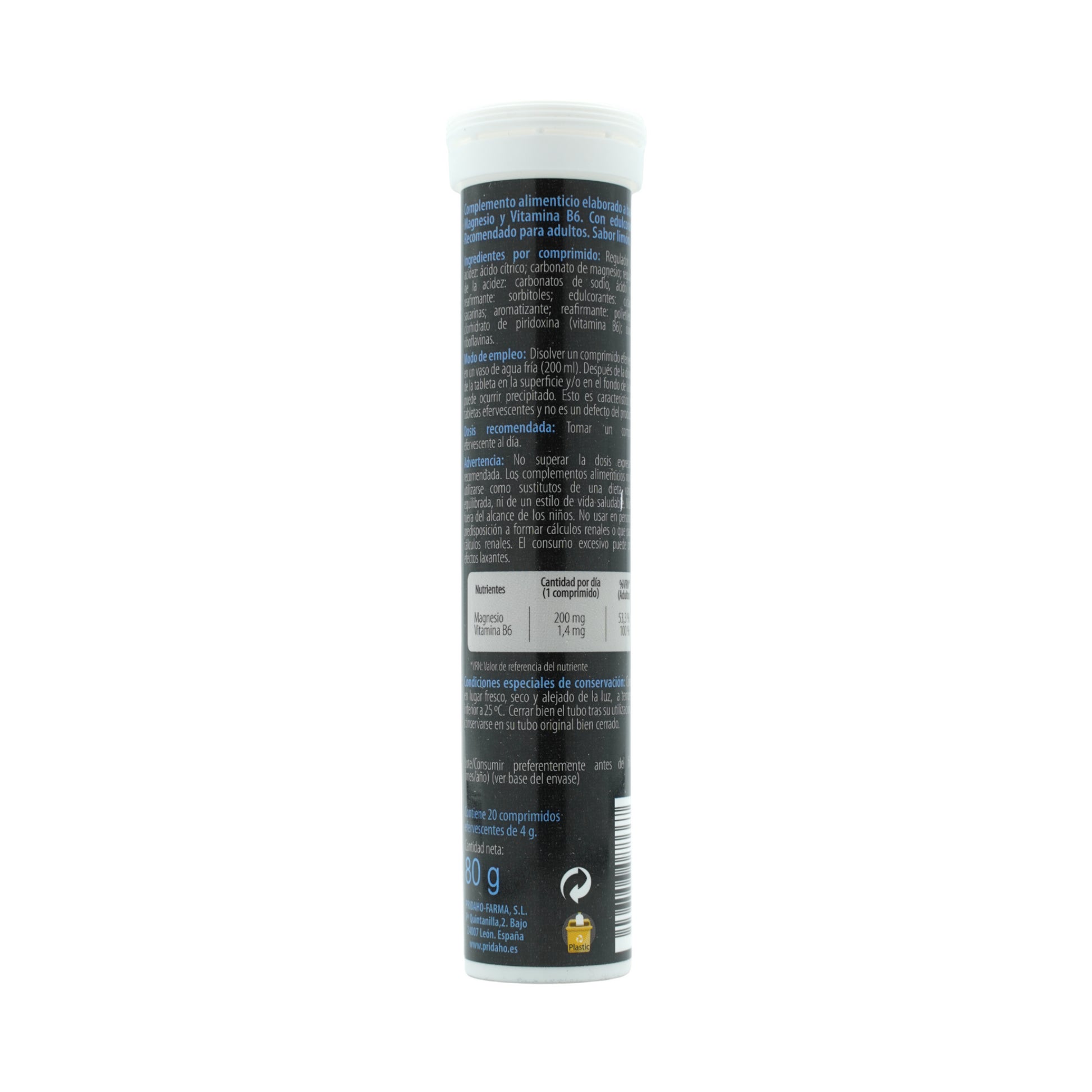 SANON SPORT Magnesio + vitamina B6 20 comprimidos efervescentes sabor limón-2