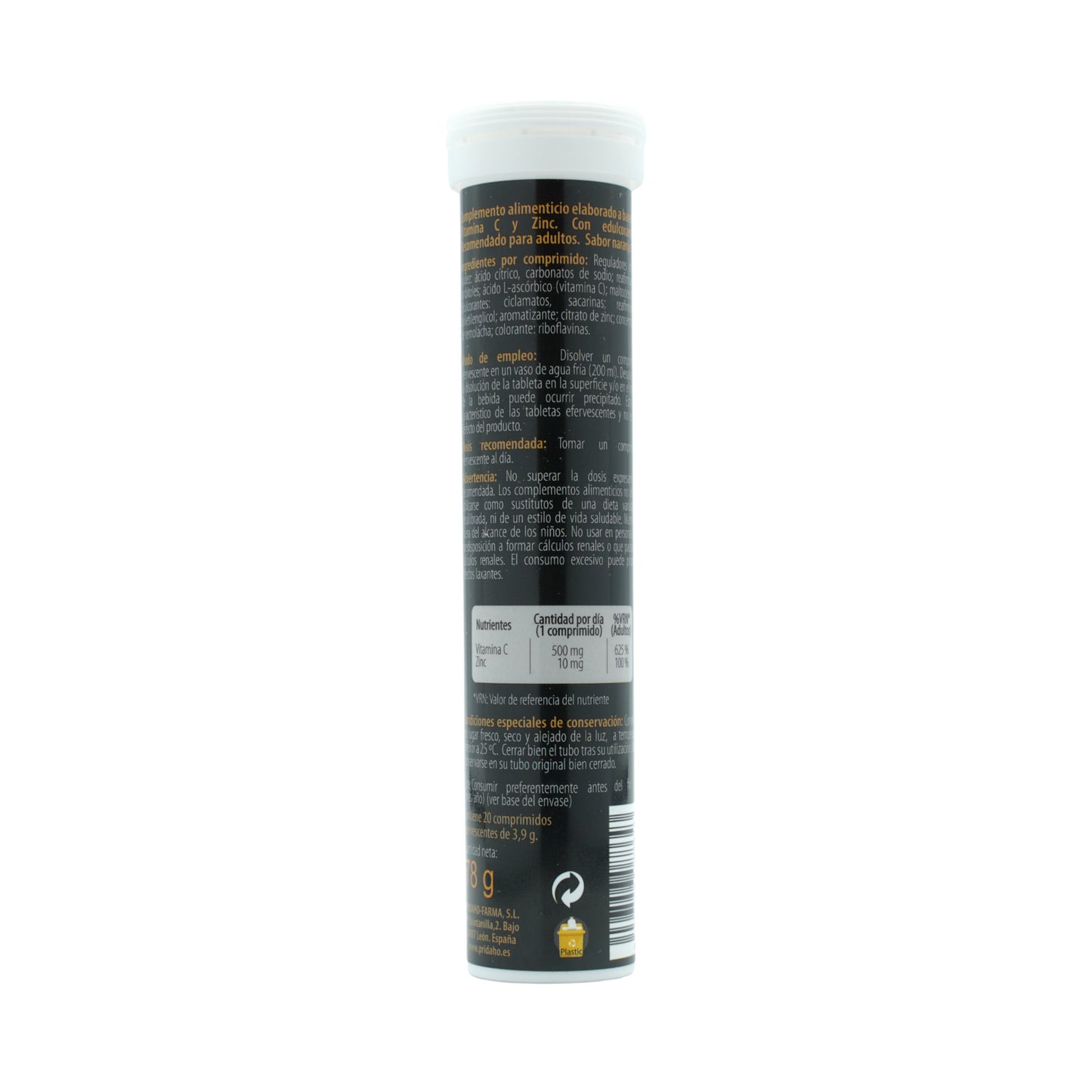 SANON SPORT Vitamina C + Zinc 20 comprimidos efervescentes sabor naranja-2