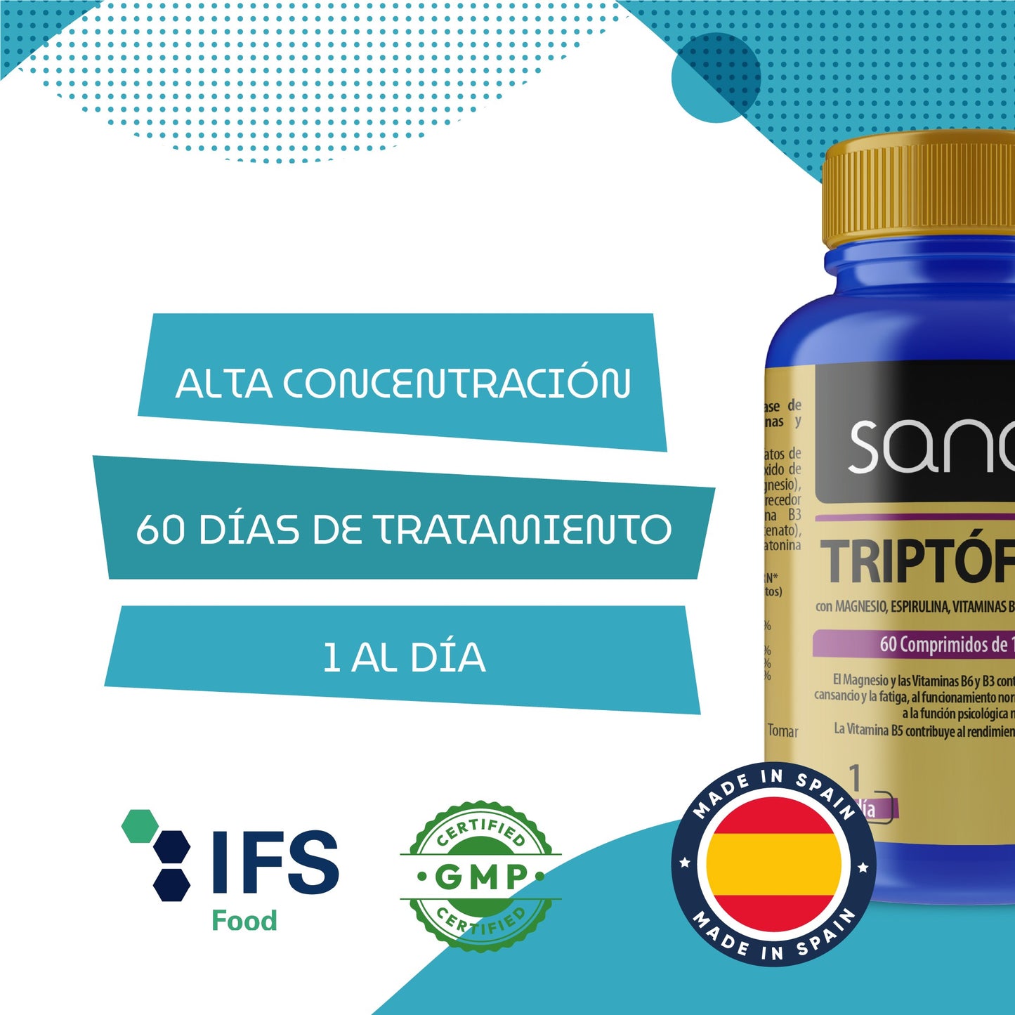 SANON Triptófano 60 comprimidos-4