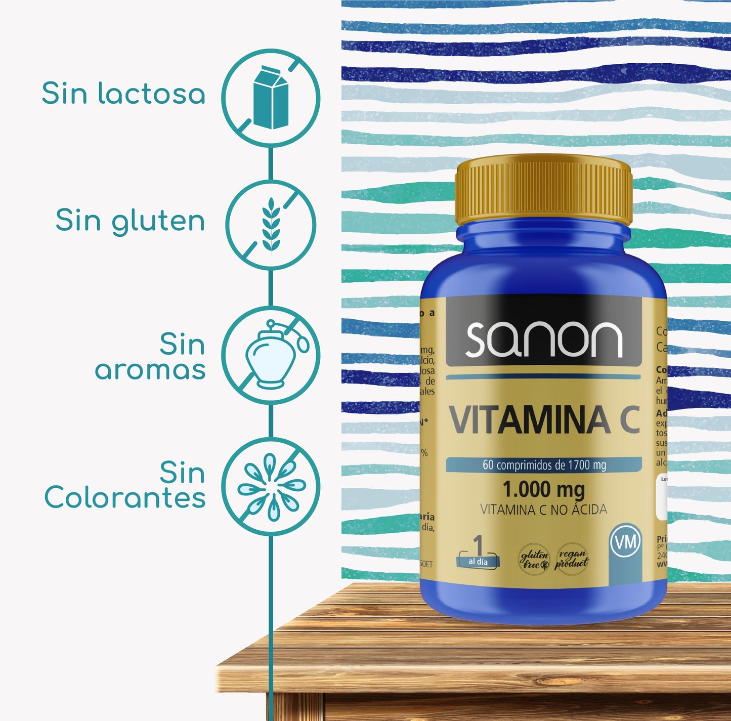SANON Vitamina C 60 comprimidos-2