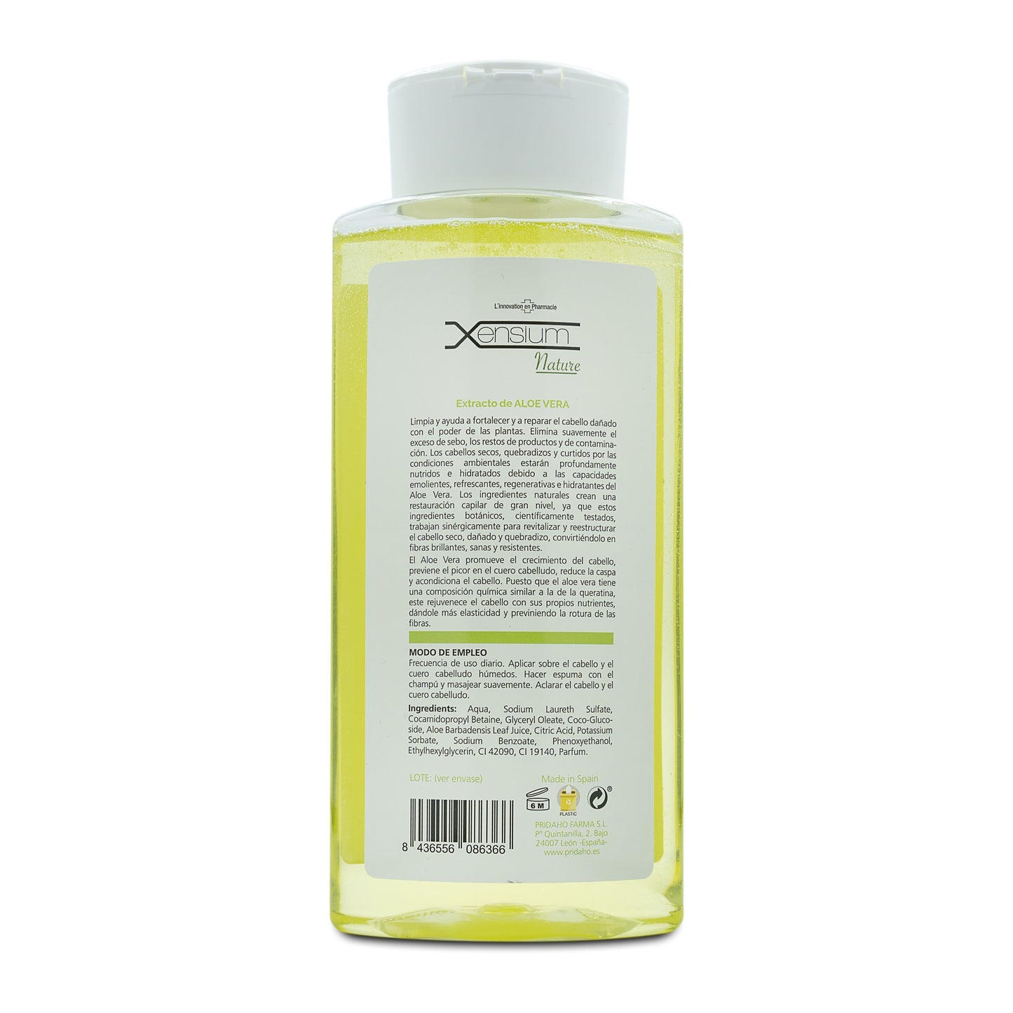 XENSIUM Nature Champú extracto de Aloe Vera 500 ml-2