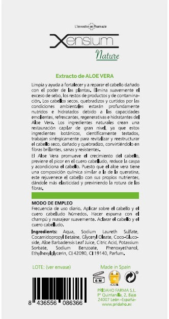 XENSIUM Nature Champú extracto de Aloe Vera 500 ml-3