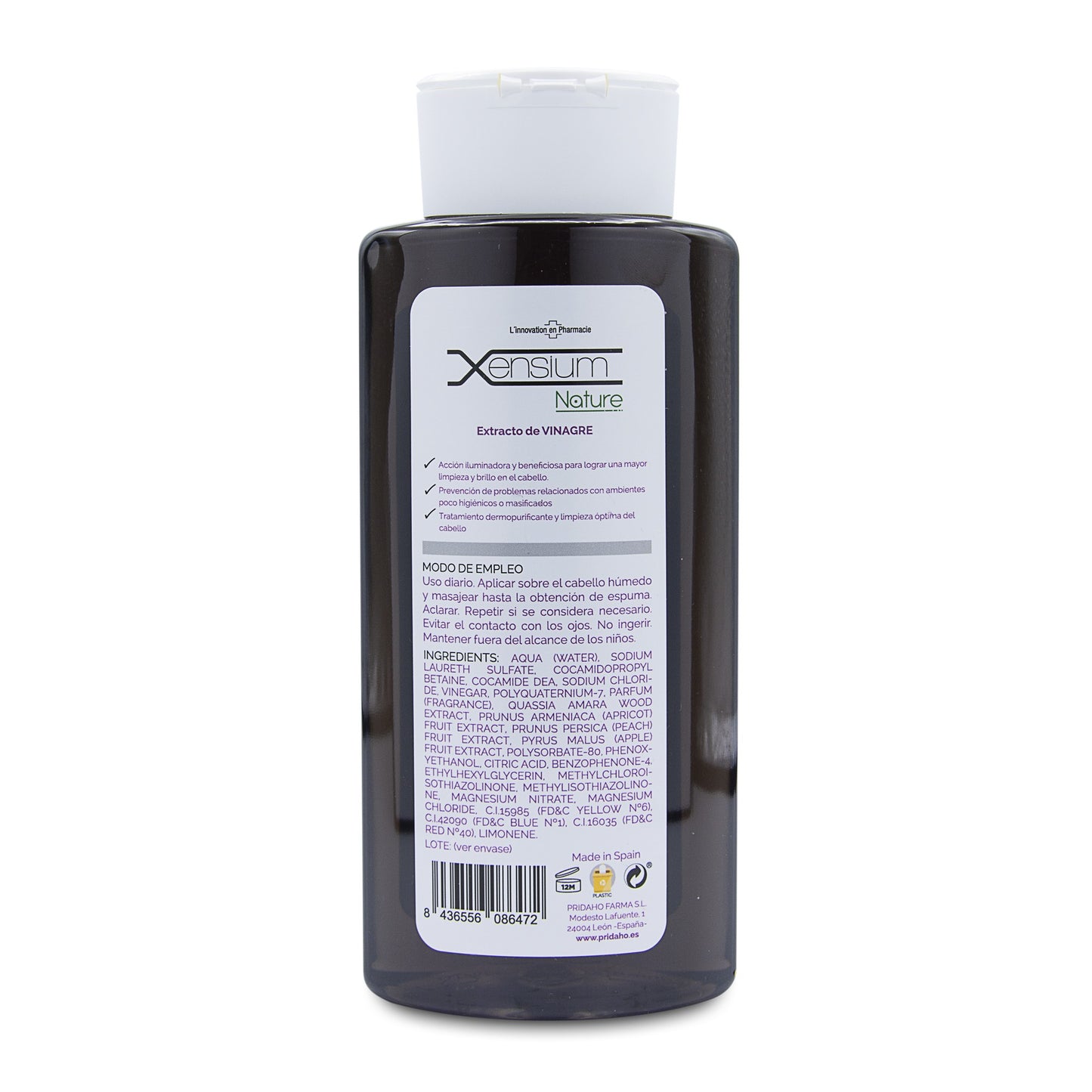 XENSIUM Nature Champú extracto de Vinagre 500 ml-2