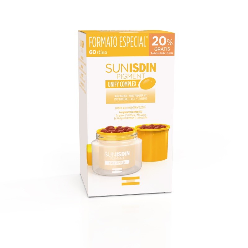 ISDIN SunIsdin Pigment Unify Complex DUPLO 30+30 cápsulas-1