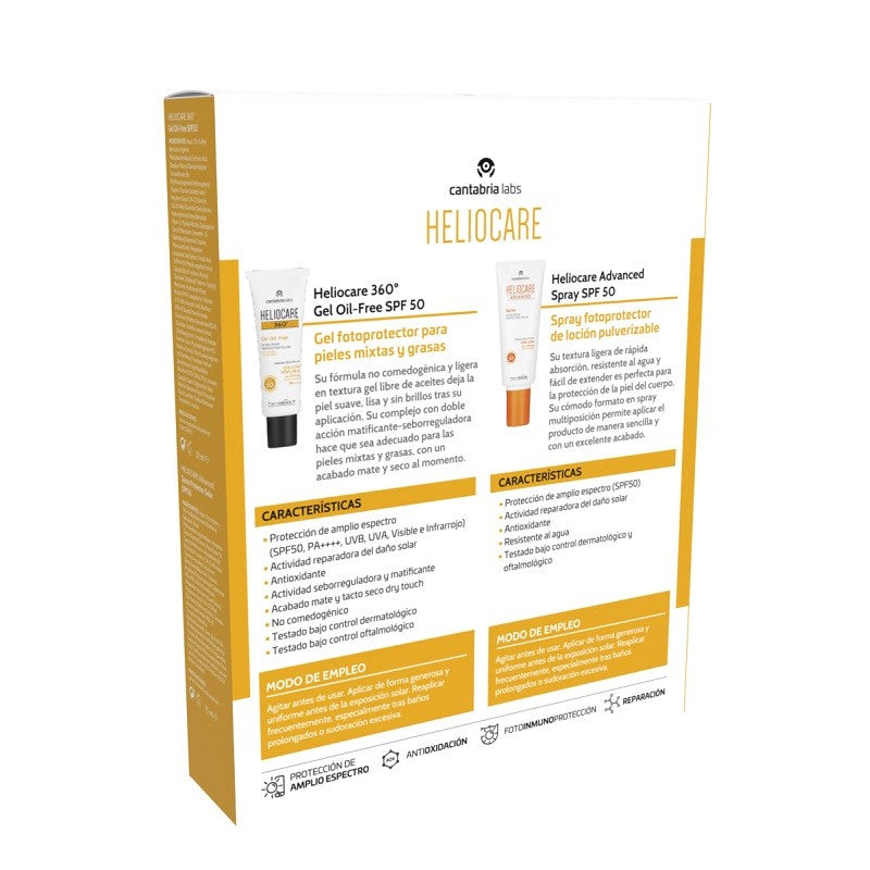HELIOCARE 360 Gel Oil Free SPF50 50ml + Spray SPF50 75ml de REGALO-2