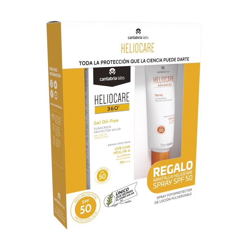 HELIOCARE 360 Gel Oil Free SPF50 50ml + Spray SPF50 75ml de REGALO-1