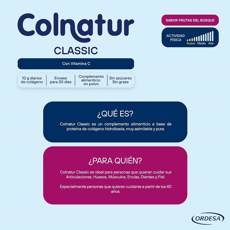 COLNATUR Classic Colágeno Natural Sabor Frutas del Bosque 315gr-4
