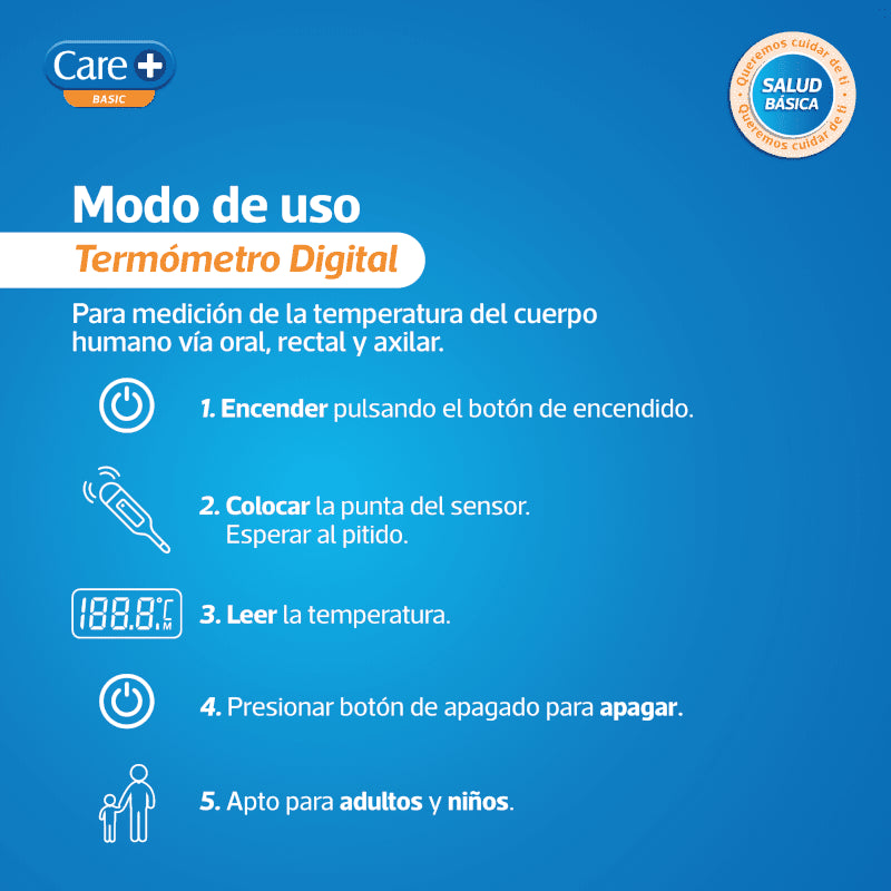 CARE+ Termómetro Punta Rígida 1 unidad-8