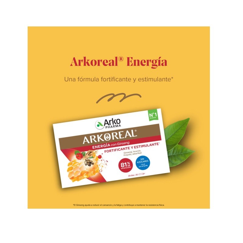 ARKOREAL Jalea Real Energía con Ginseng Sin Azúcar 500mg-2