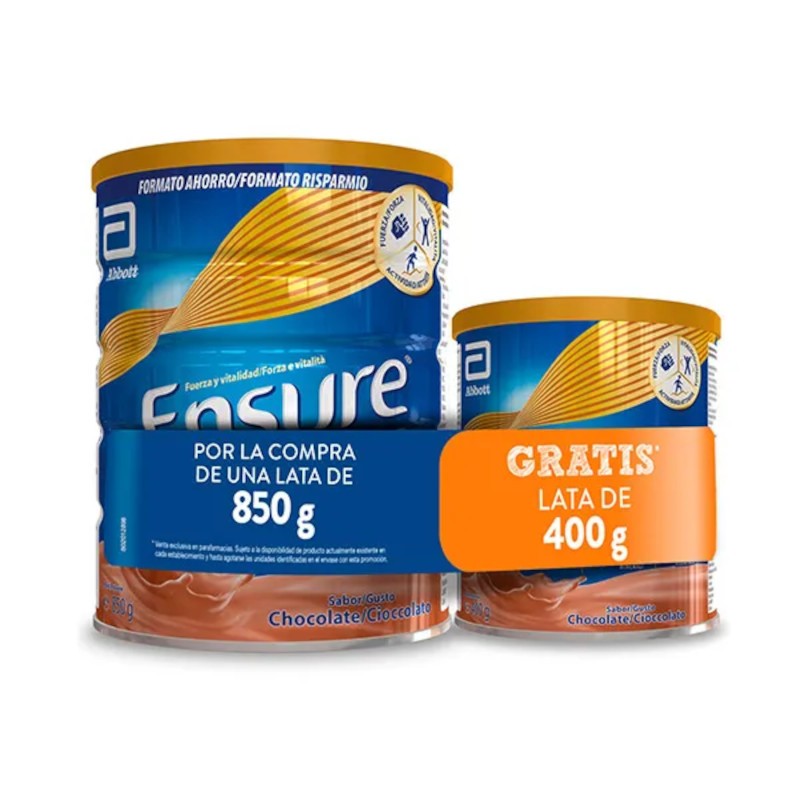 ENSURE NutriVigor Chocolate Polvo 850gr + 400G REGALO-1