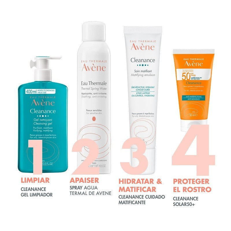 AVÉNE Cleanance Protector Solar Facial SPF50+ DUPLO 2x50ml-5