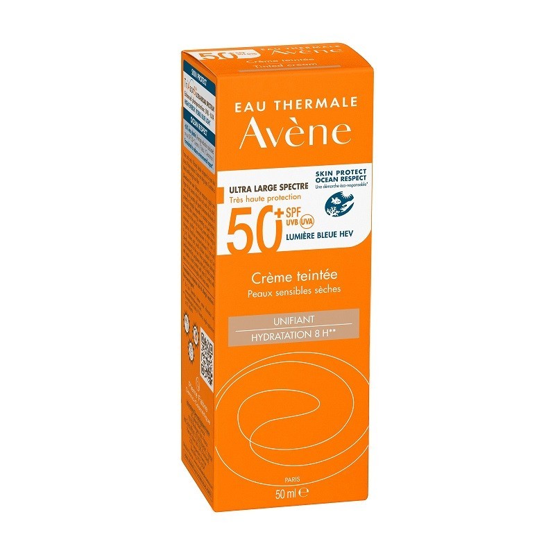 AVÈNE Crema Solar con Color piel Sensible Seca SPF50+DUPLO 2x50ml-2