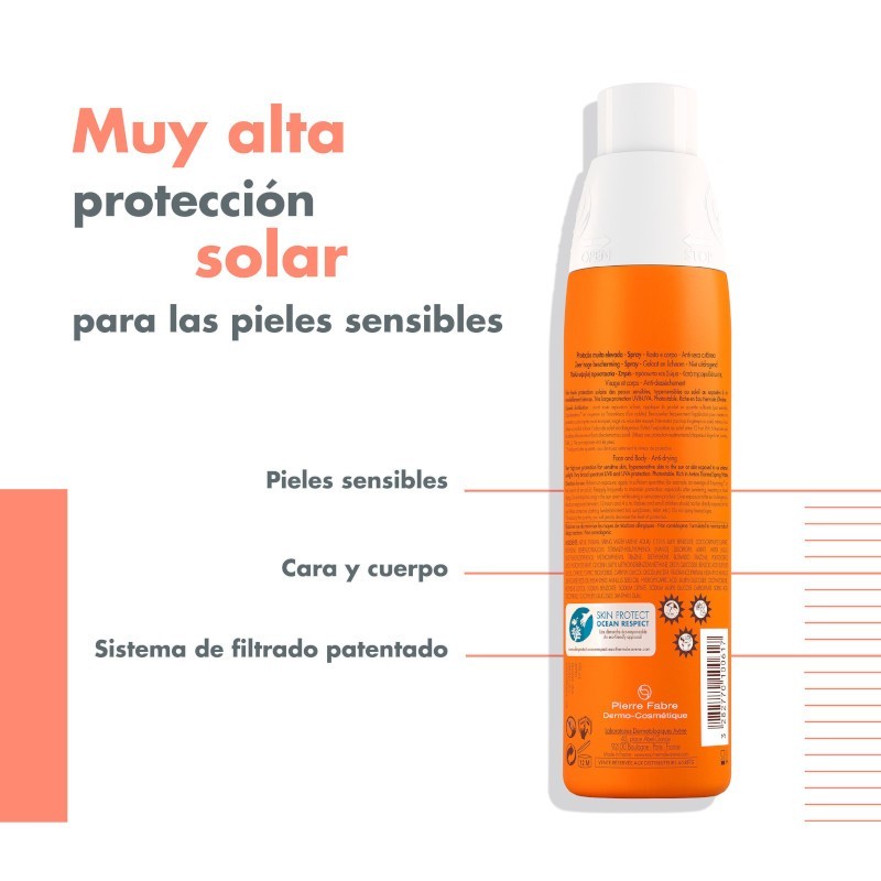 AVÈNE Protector Solar en Spray SPF50+ DUPLO 2x200ml-3