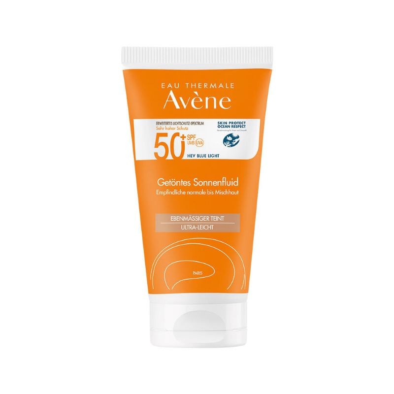AVENE Solar Fluido Facial Toque Seco SPF50+ con Color 50ml-1