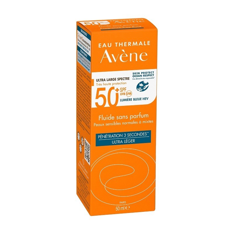AVÈNE Protector Solar Fluido Sin Perfume SPF50+ DUPLO 2x50ml-2