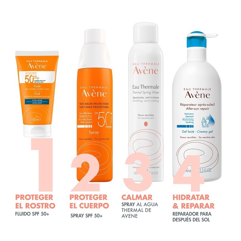 AVÈNE Protector Solar Fluido Piel Sensible Normal a Mixta SPF50+ DUPLO 2x50ml-5