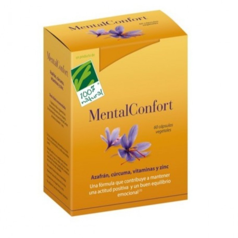 100% Natural Mentalconfort 60 Capsulas-1