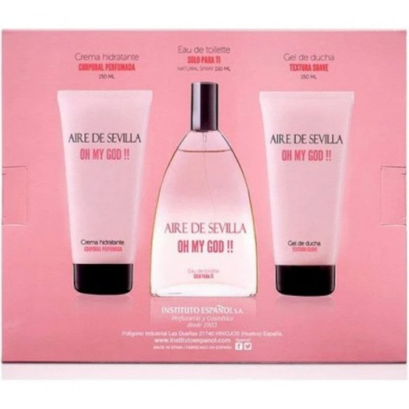 Aire Sevilla Oh My God Set EDT 150 ml + Hidratante Corporal 150 ml + Gel de Ducha 150 ml-1