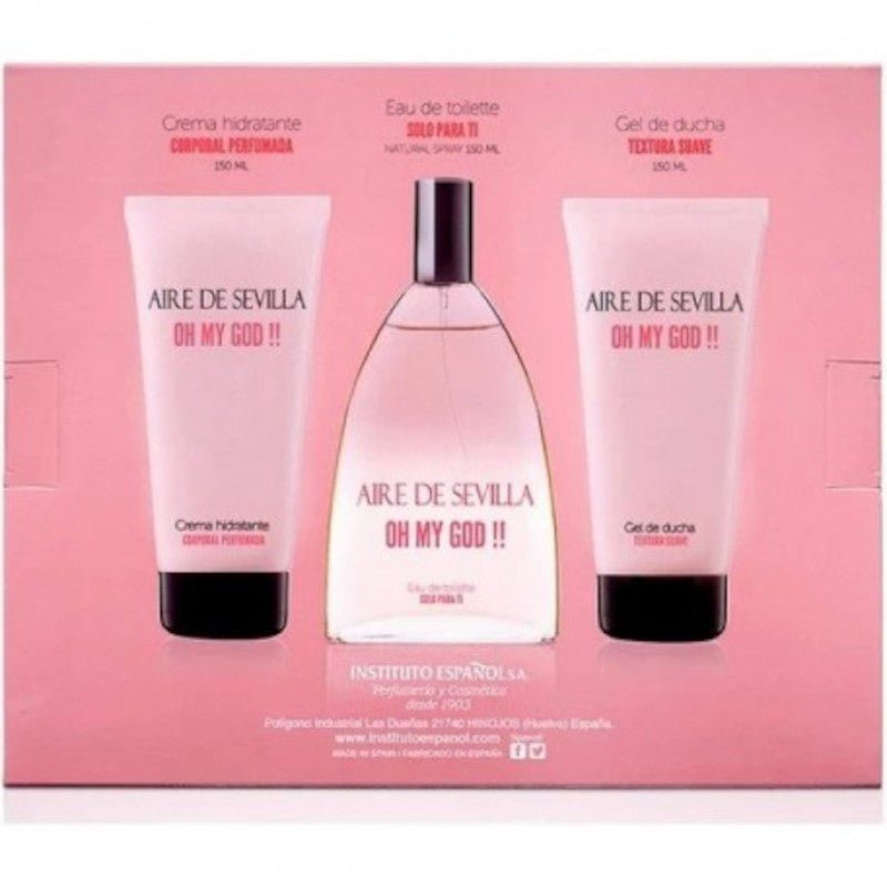 Aire Sevilla Oh My God Set EDT 150 ml + Hidratante Corporal 150 ml + Gel de Ducha 150 ml-1