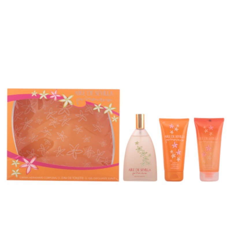 Aire Sevilla Primavera Set EDT 150 ml + Crema Hidratante 150 ml + Gel Exfoliante 150 ml-1