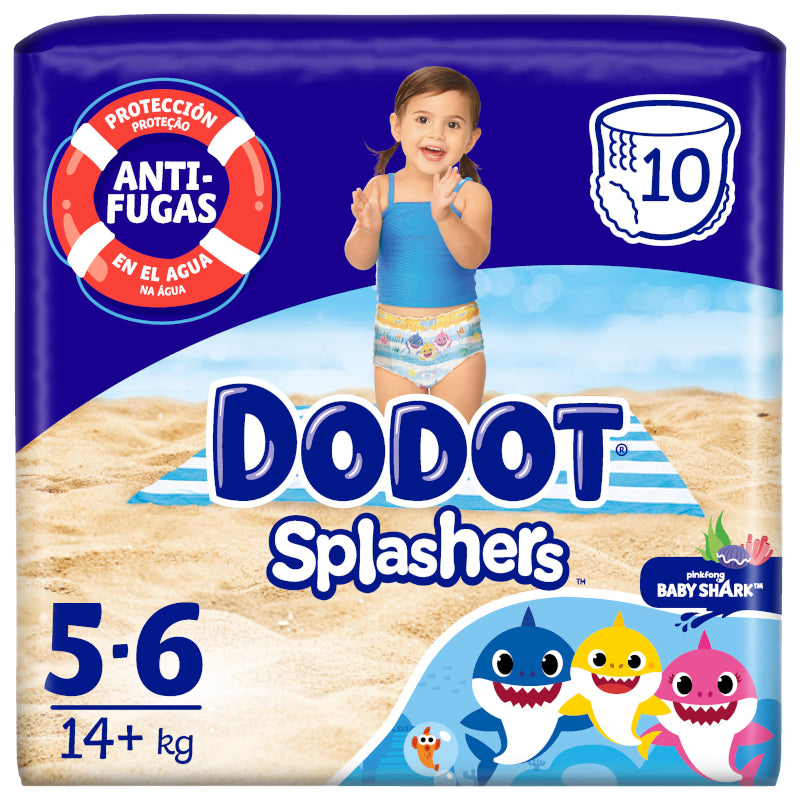 Dodot Splashers Talla 5-6, 10 Pañales Bebé Bañadores-1
