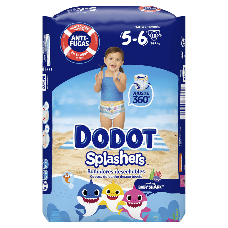 Dodot Splashers Talla 5-6, 10 Pañales Bebé Bañadores-3