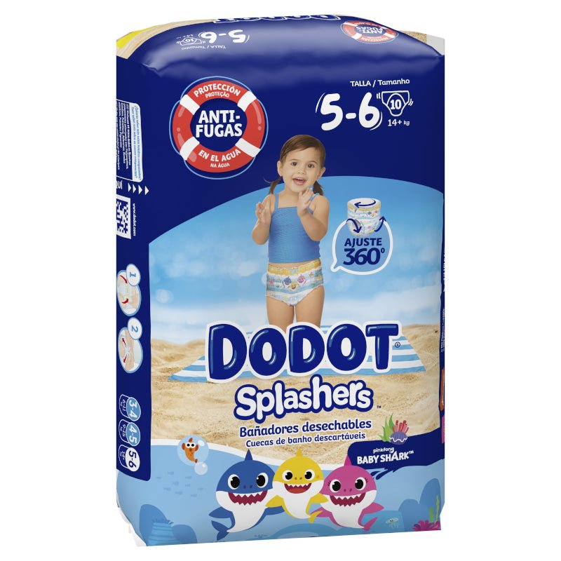 Dodot Splashers Talla 5-6, 10 Pañales Bebé Bañadores-4