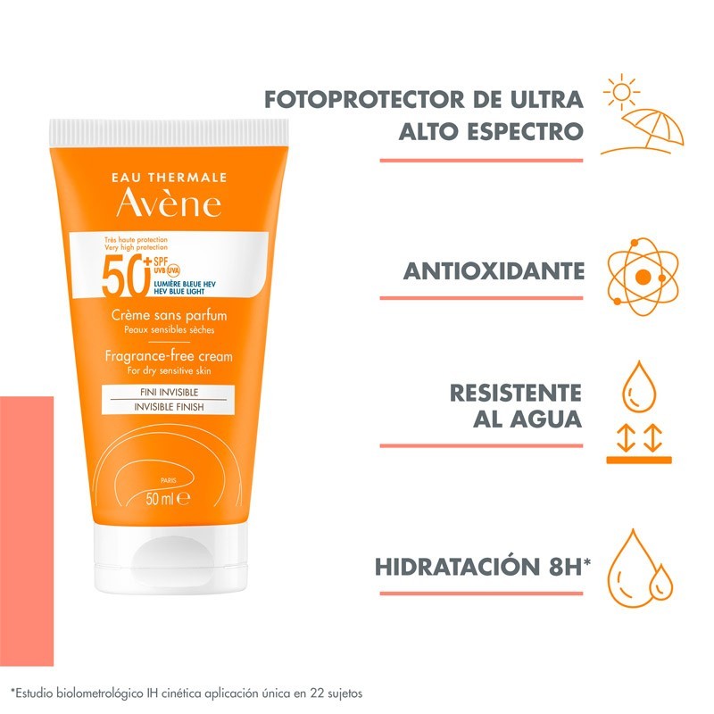 AVÈNE Crema Solar SPF50+ Sin Perfume DUPLO 2x50ml-2